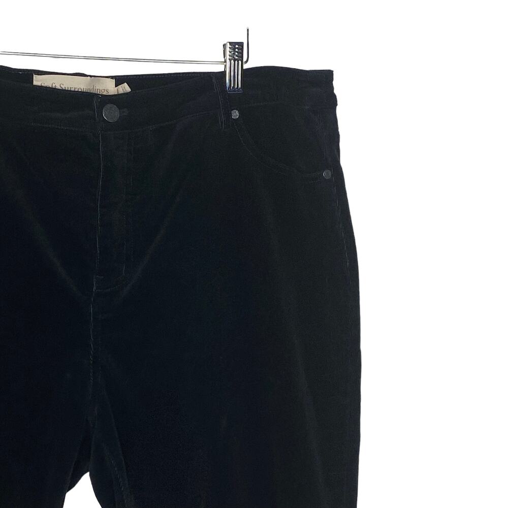 Soft Surroundings Womens Size 18W Black Corduroy Pants High Rise Stretch Plus - Picture 3 of 8